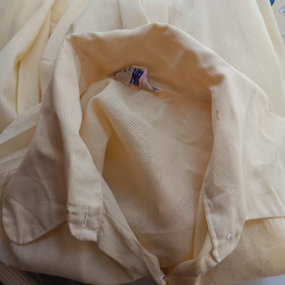 Small 32 True Vintage Blouse Japan Button-Up Long Sleeve Mod Puppy Collar 1970's - Picture 8 of 8